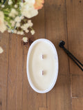 Oval Dough Bowl Soy Candle
